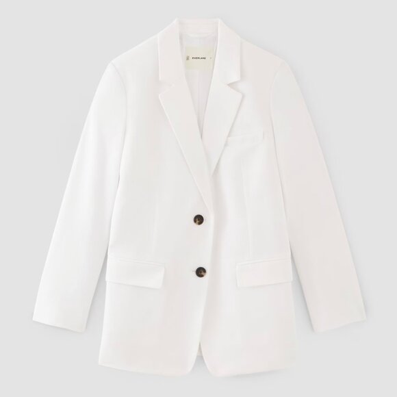 NEW Everlane The Oversized Blazer in Buttersmooth Womens 10 White - Picture 6 of 14